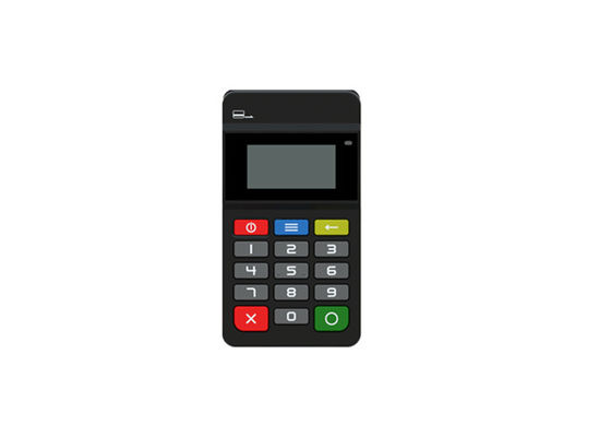 Impressora terminal pos portátil preta com design elegante